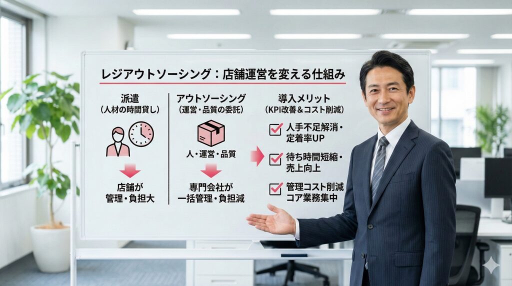 レジアウトソーシング：店舗運営を変える仕組み