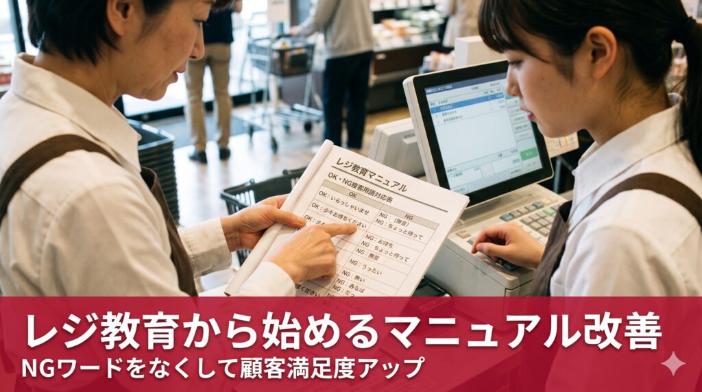 レジ教育から始めるマニュアル改善：NGワードをなくして顧客満足度アップ