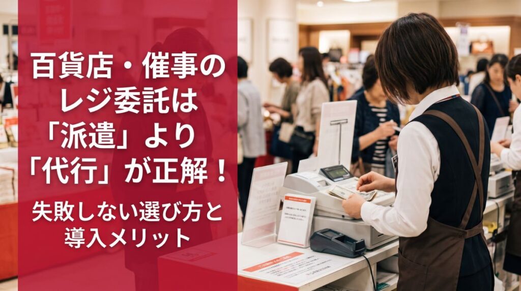 百貨店・催事のレジ委託は「派遣」より「代行」が正解！失敗しない選び方と導入メリット