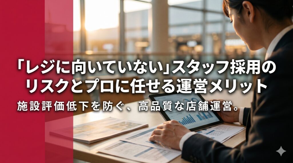 「レジに向いていない」が招く施設の評価低下…自社採用のリスクとプロに任せるメリット