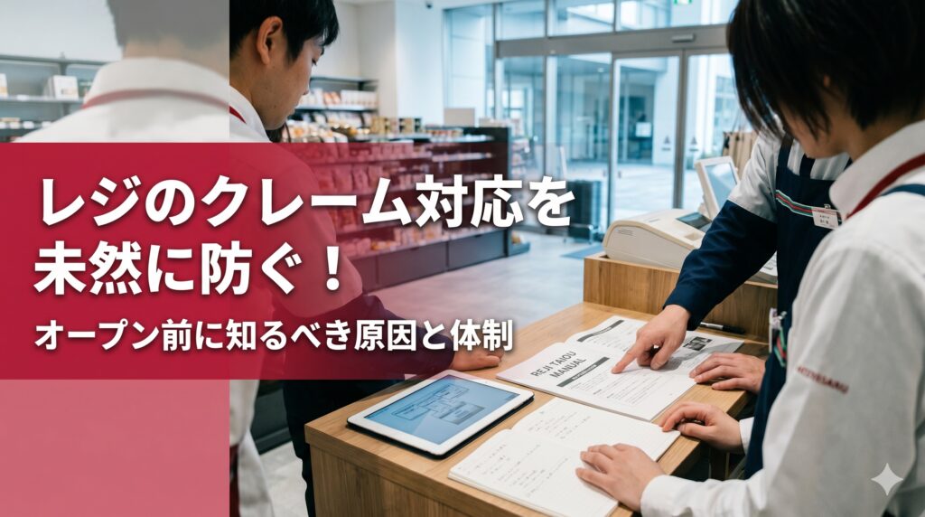 レジのクレーム対応と原因は？オープン前に知っておきたい未然に防ぐ店舗体制