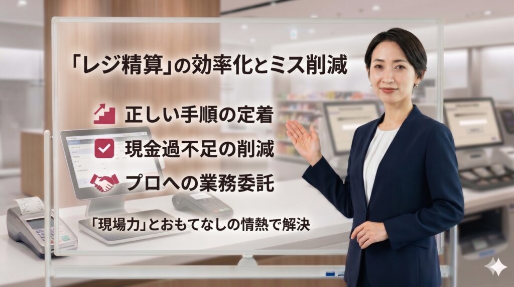 レジ精算の時短とミス削減の秘訣