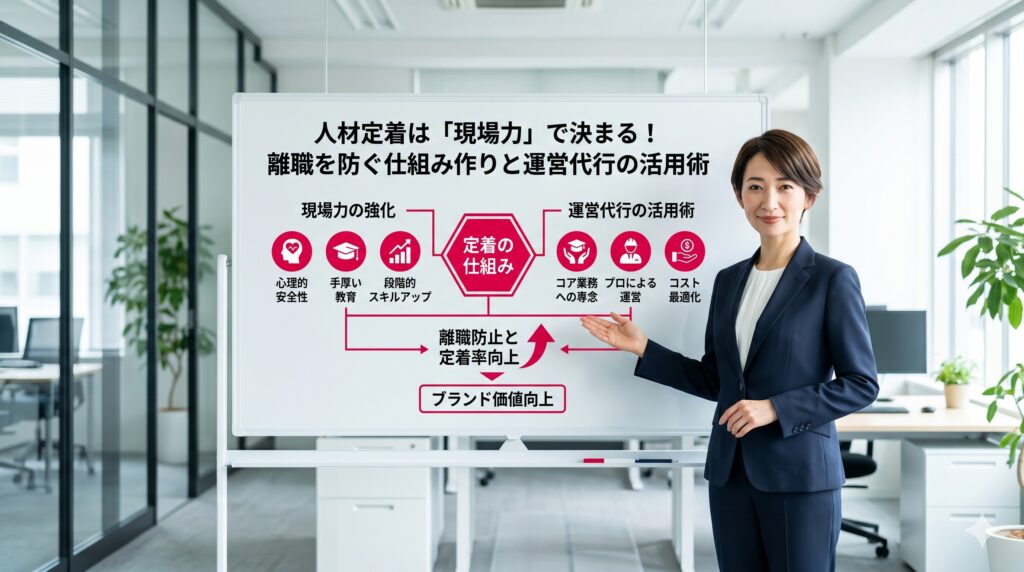 人材定着は「現場力」で決まる！離職を防ぐ仕組み作りと運営代行の活用術