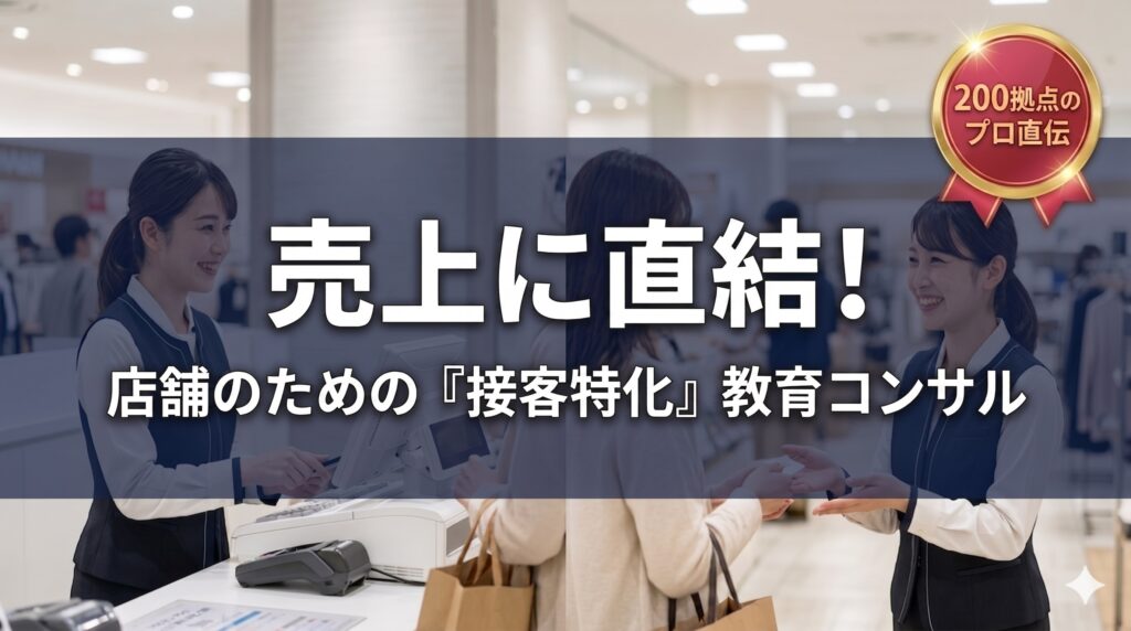 売上直結！接客特化の教育コンサル　　　