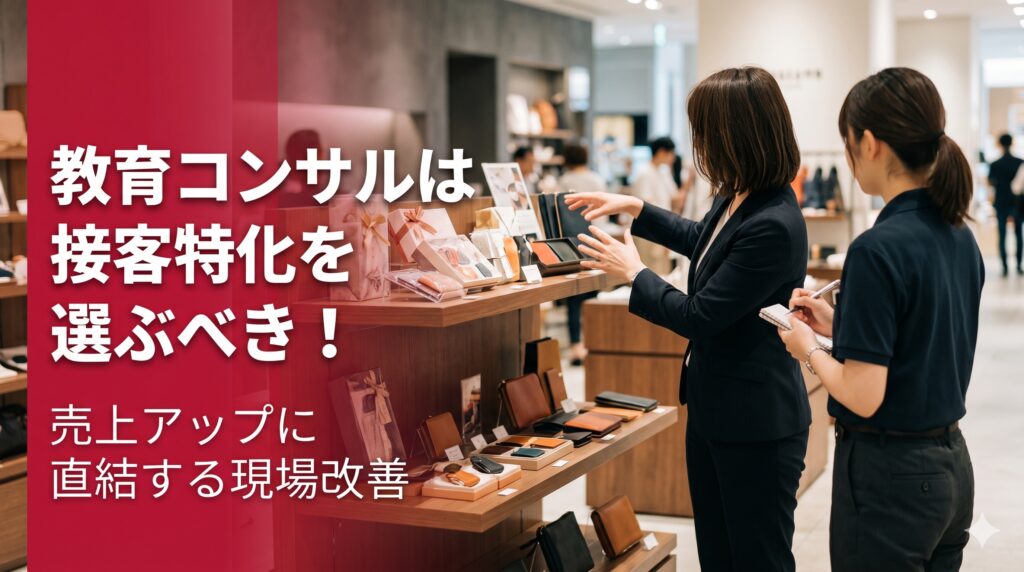 売上直結！接客特化の教育コンサル