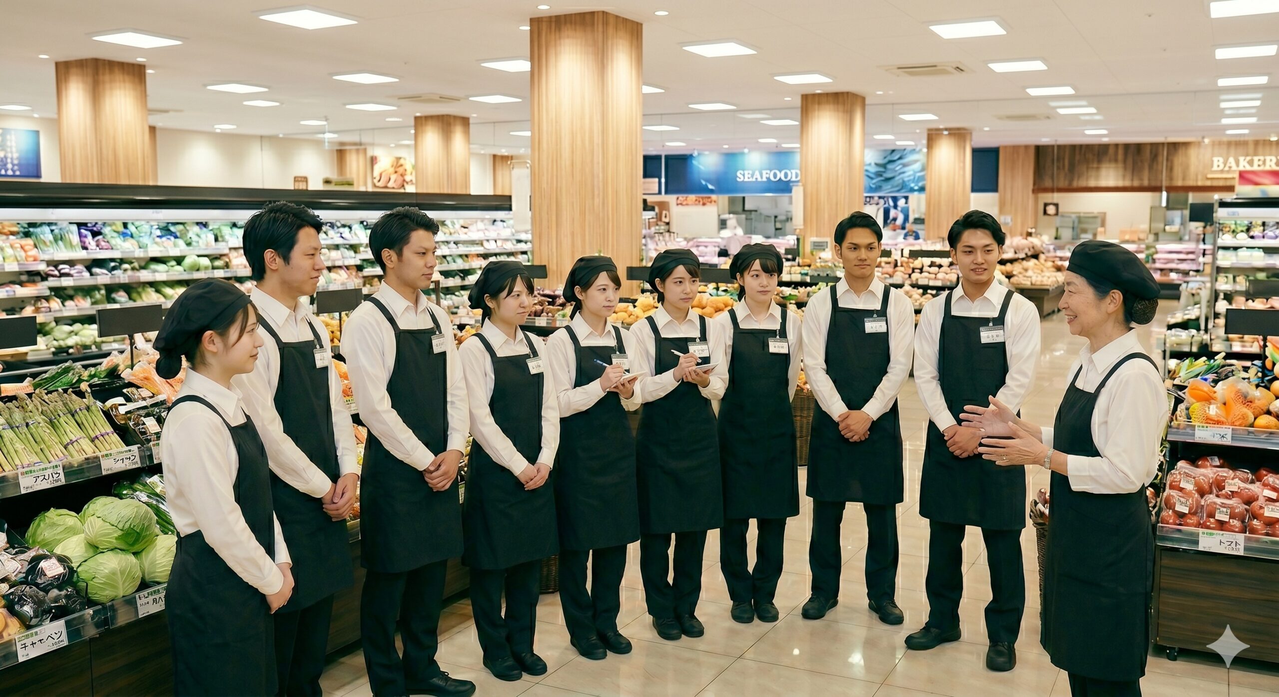 レジスタッフ朝礼の様子