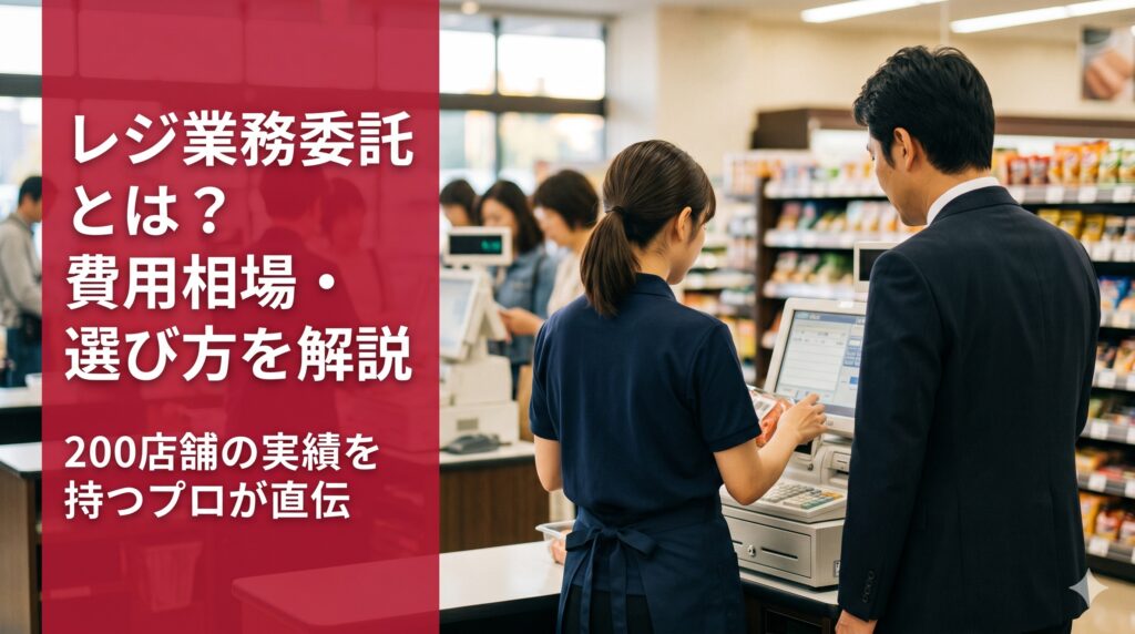 レジ業務委託とは？費用相場・派遣との違い・選び方を200店舗実績のプロが解説