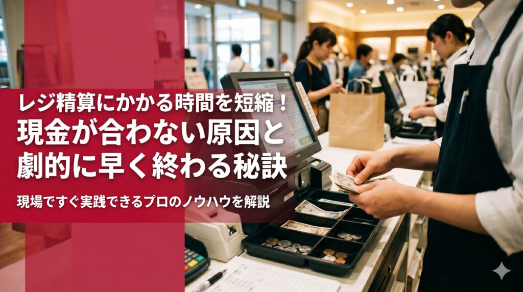 レジ精算にかかる時間を短縮！現金が合わない原因と劇的に早く終わる秘訣
