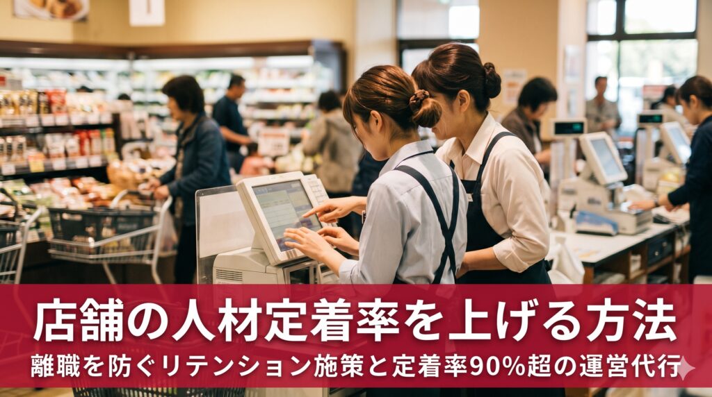 店舗の人材定着率を上げる方法｜離職を防ぐリテンション施策と定着率90%超の運営代行