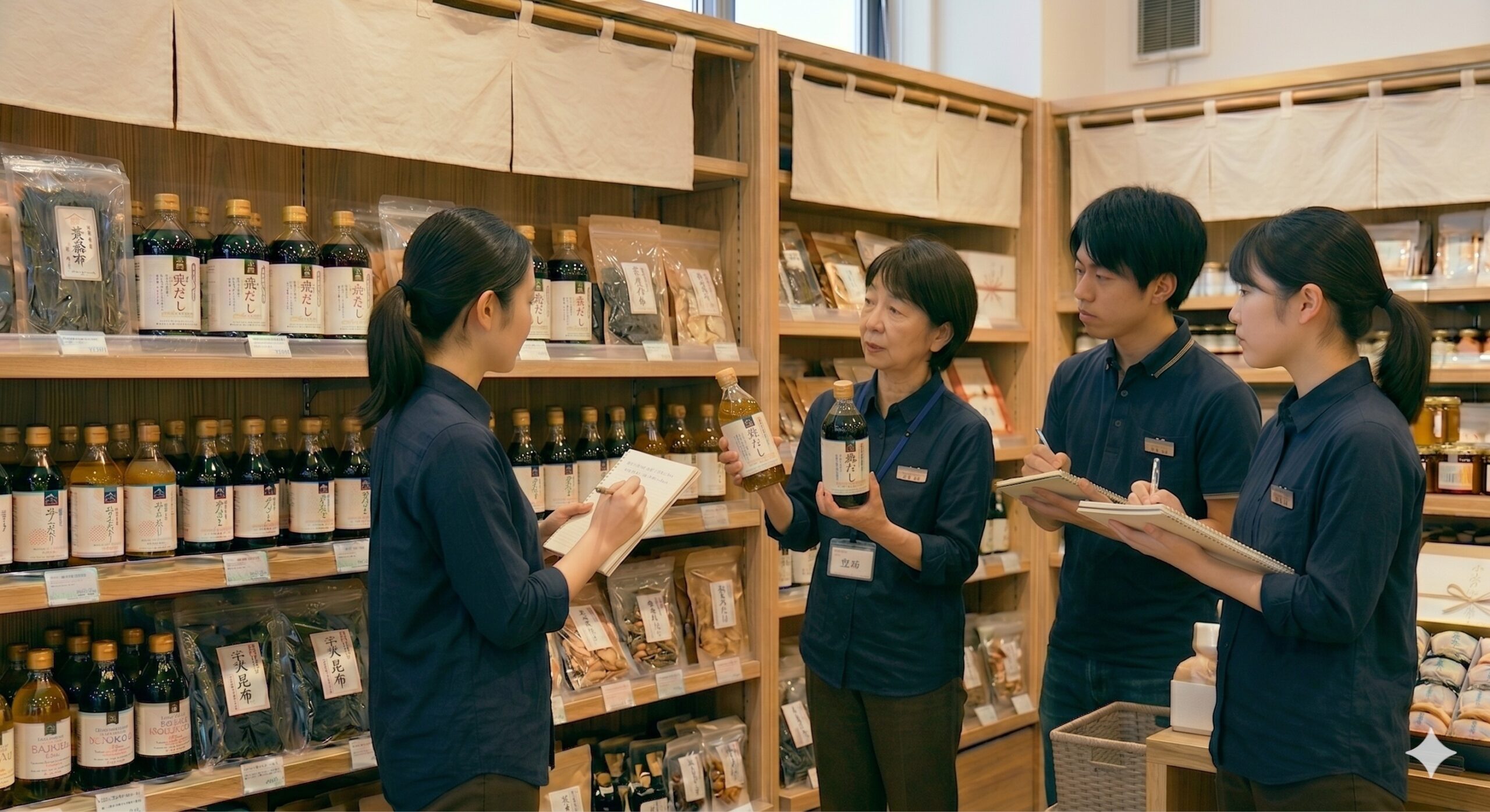 店舗スタッフの実践力を高める研修様子