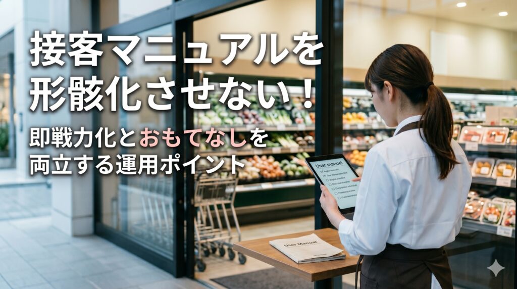 接客マニュアルを形骸化させない！即戦力化とおもてなしを両立する運用ポイント
