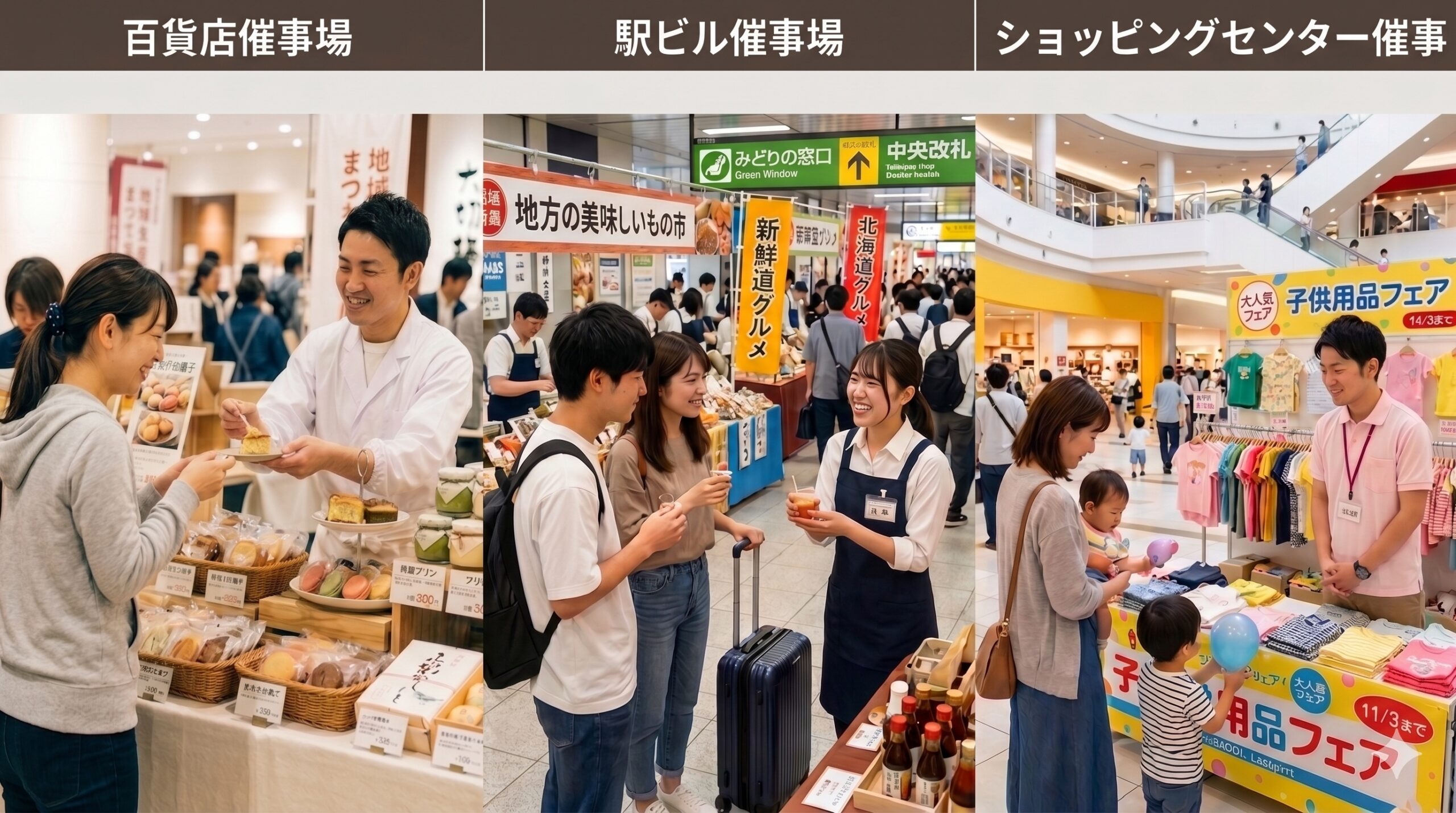 日本の商業施設での催事イベント風景