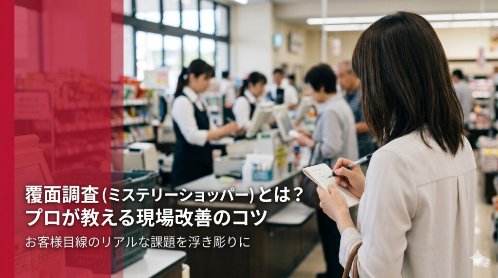 覆面調査（ミステリーショッパー）とは？プロが教える現場改善のコツ