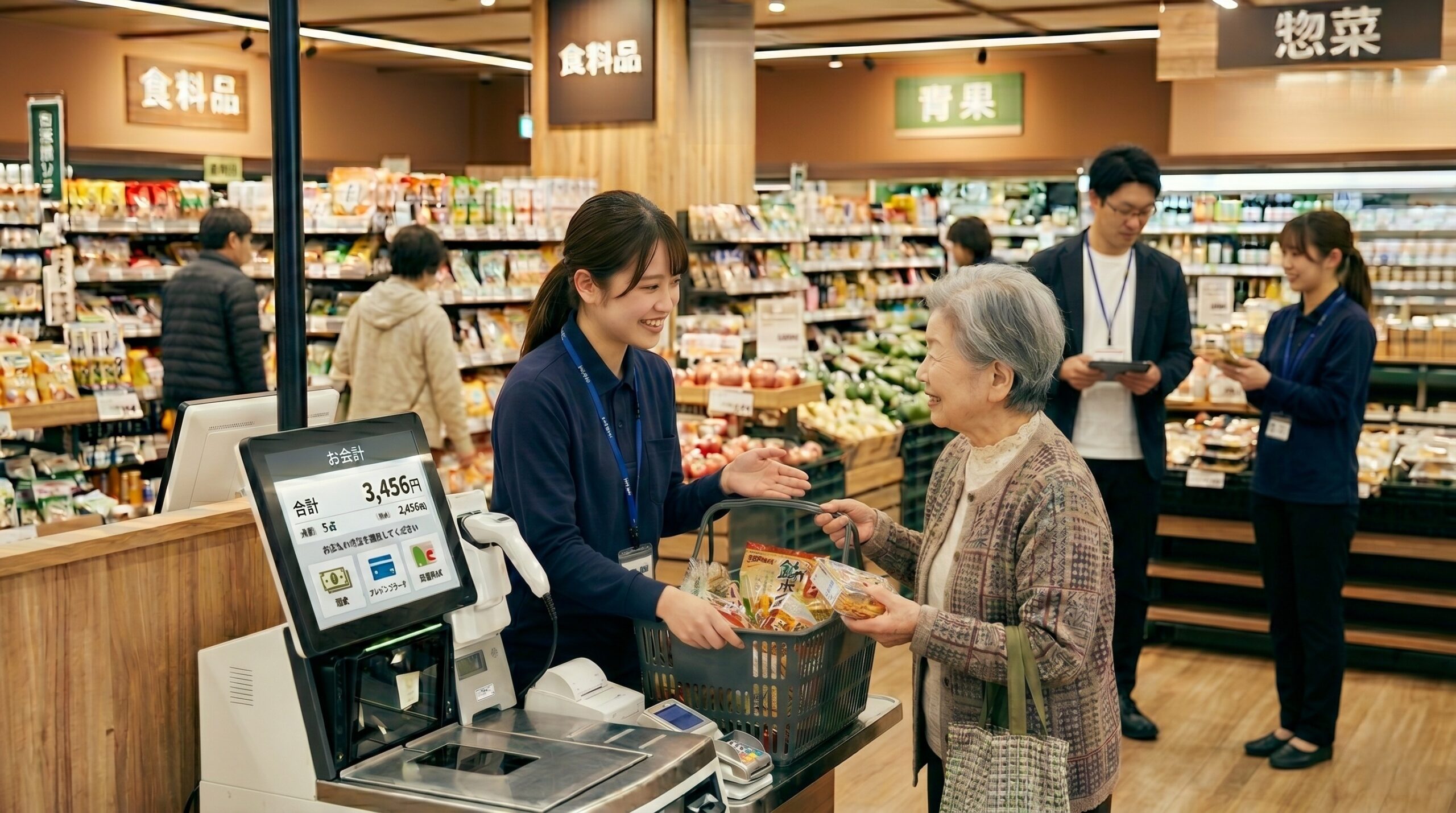 
スタッフが接客している写真