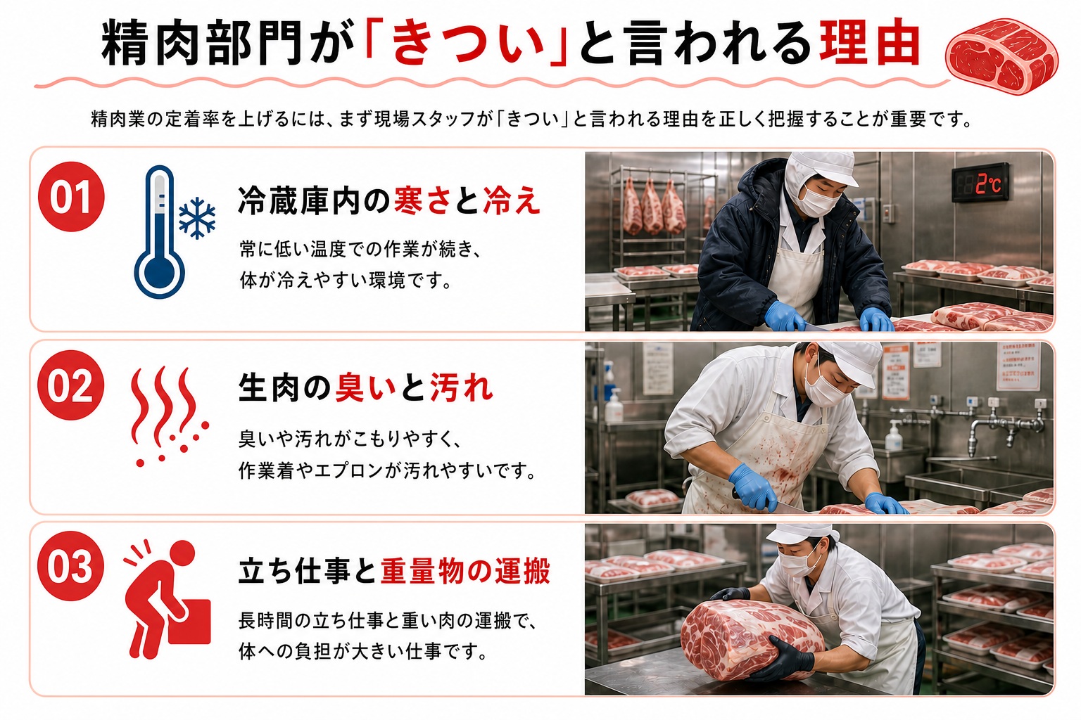 精肉部門が「きつい」と言われる理由