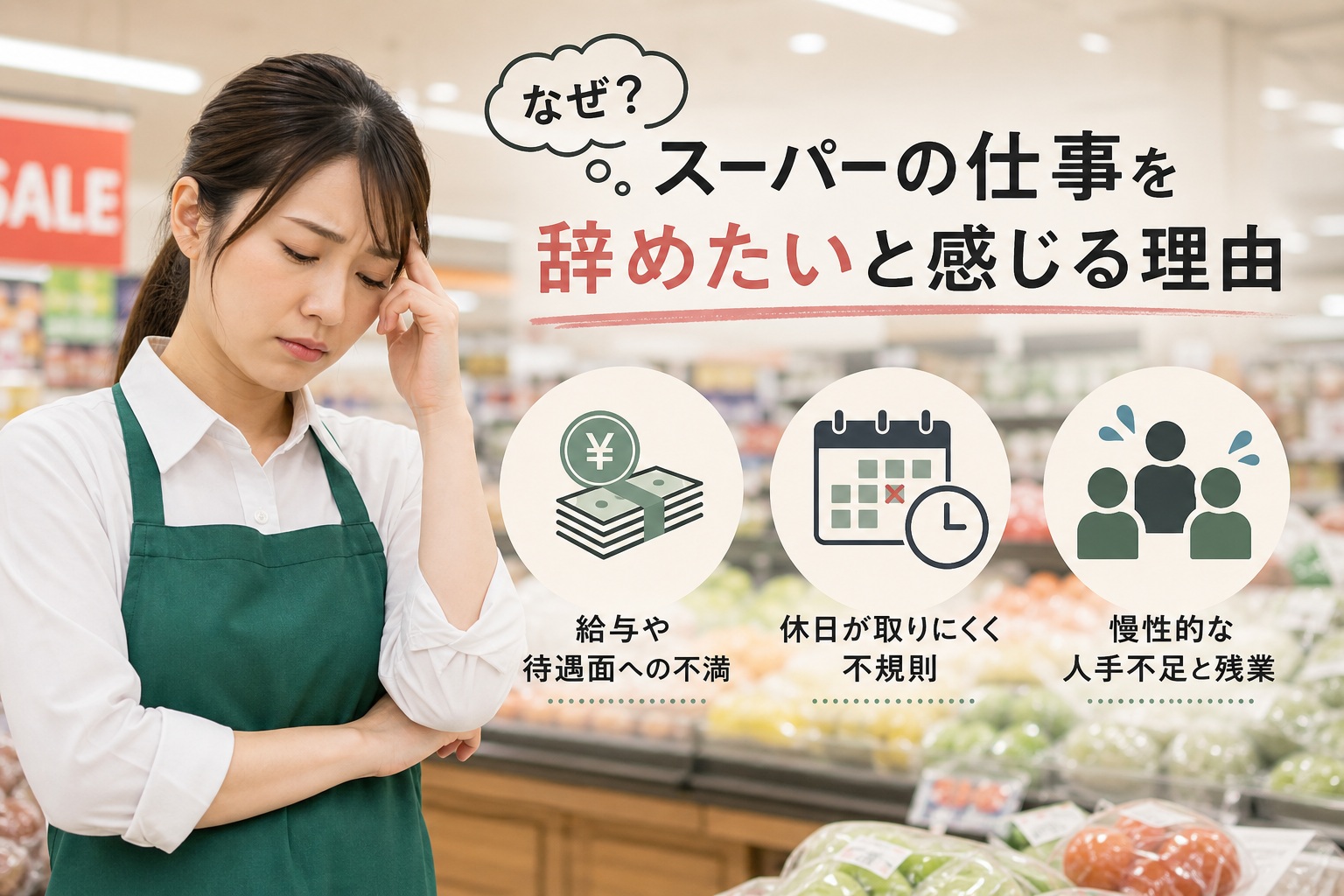 スーパーの仕事を辞めたいと感じる理由