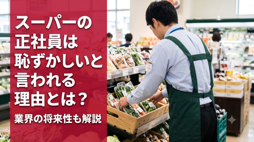 スーパーの正社員は恥ずかしいと言われる理由とは？業界の将来性も解説