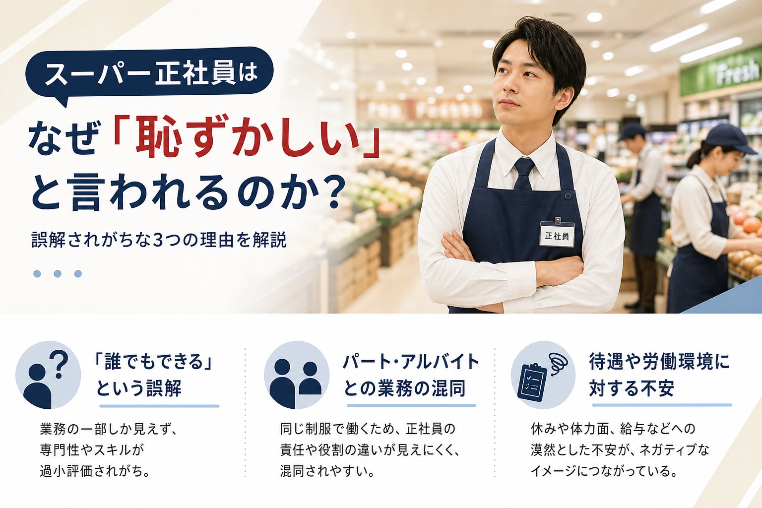 スーパー正社員が恥ずかしいと言われる理由