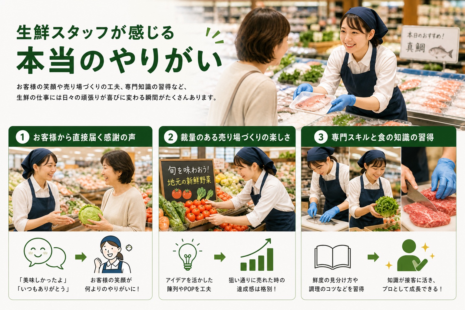 生鮮スタッフが感じる本当のやりがい