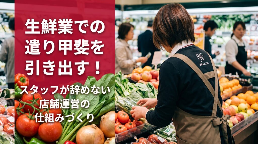 生鮮業での遣り甲斐を引き出す！スタッフが辞めない店舗運営の仕組みづくり