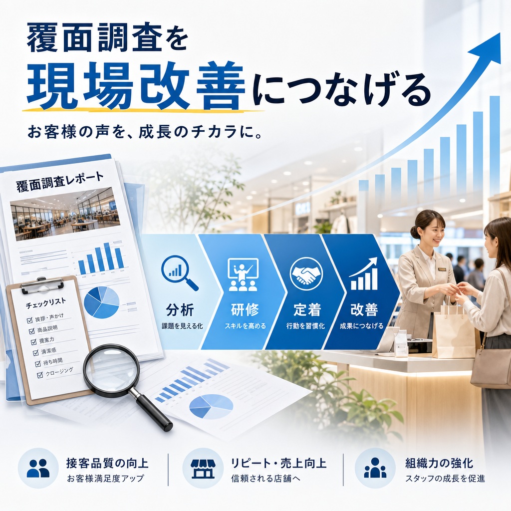 覆面調査を現場改善につなげる