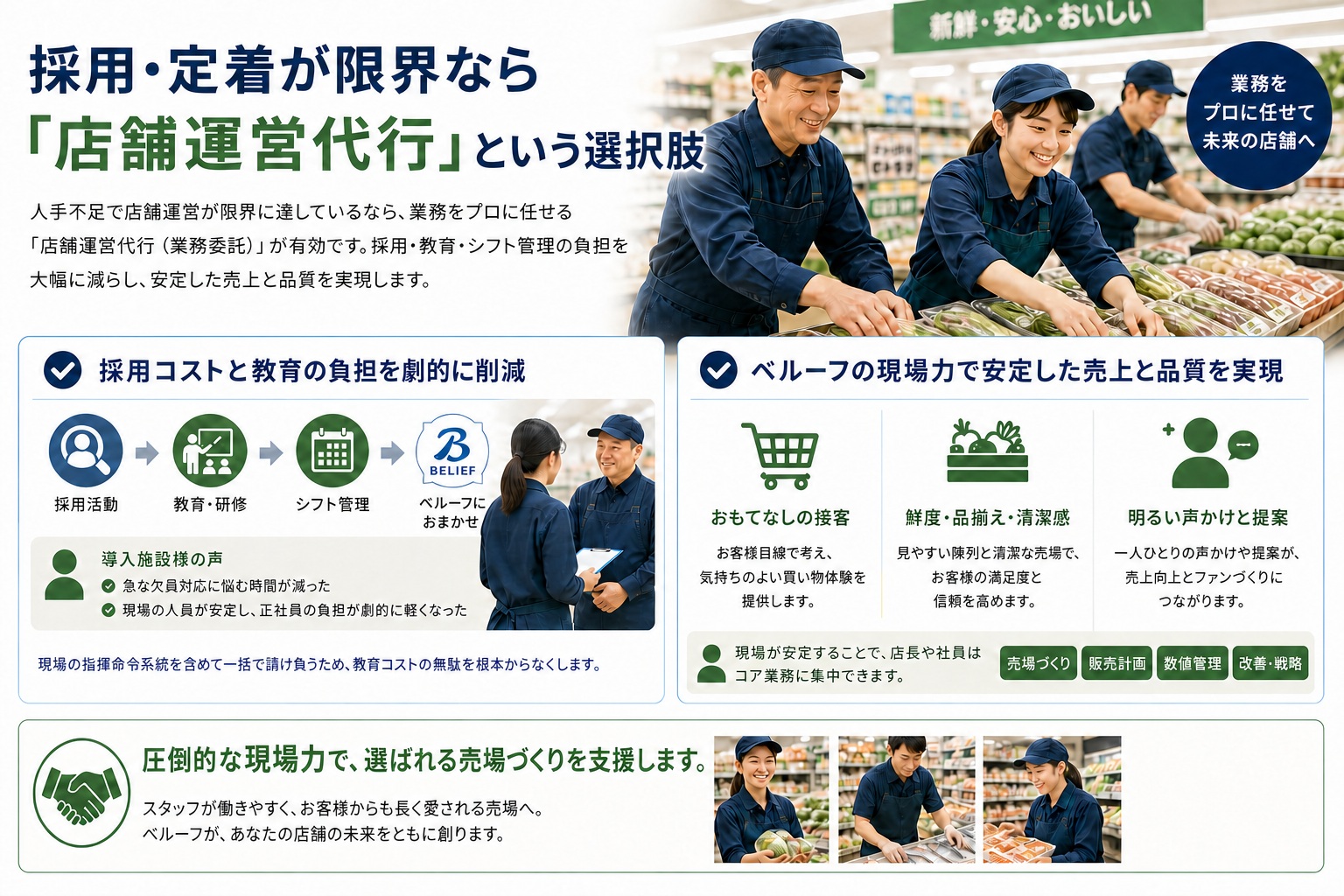 採用・定着が限界なら「店舗運営代行」という選択肢