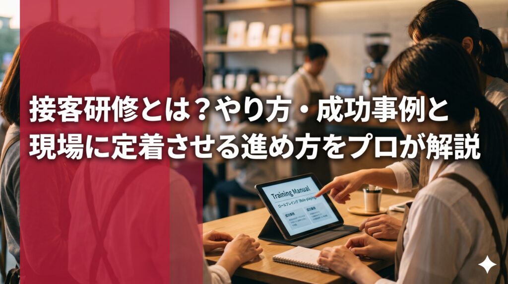 接客研修とは？やり方・成功事例と現場に定着させる進め方をプロが解説