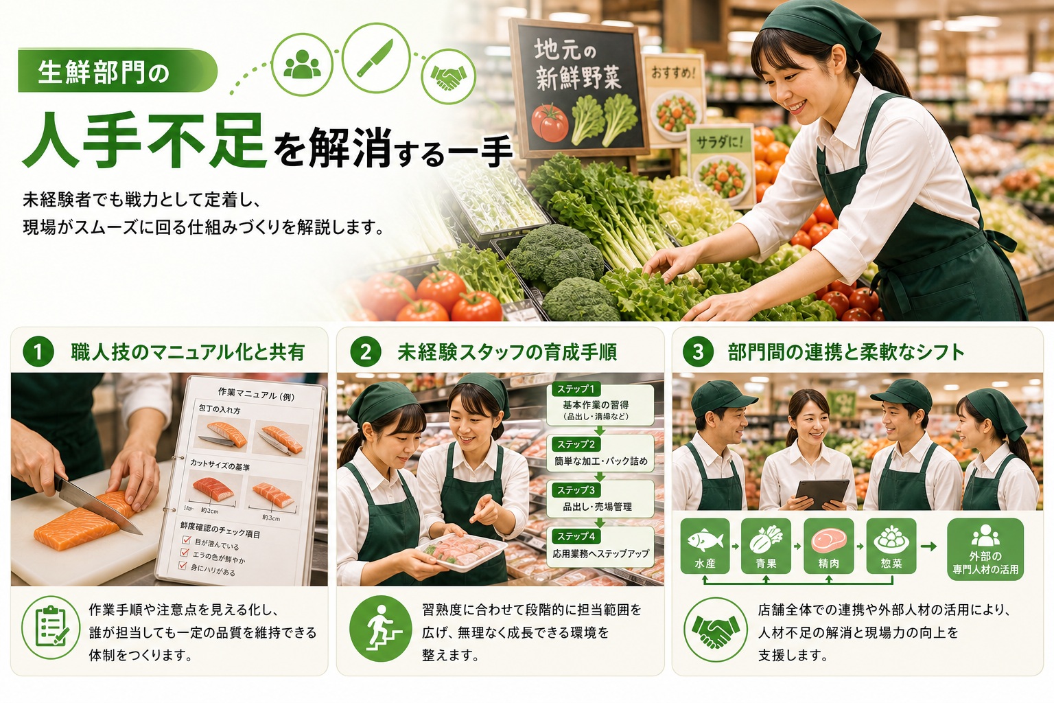生鮮部門の人手不足を解消する一手
