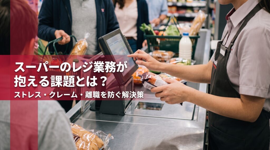スーパーのレジ業務が抱える課題とは？ストレス・クレーム・離職を防ぐ解決策