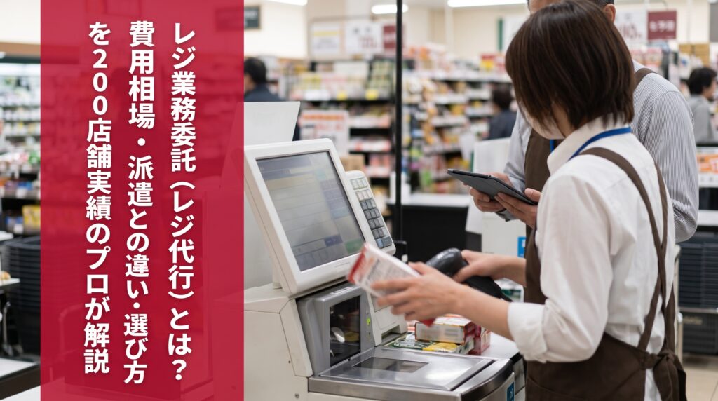 レジ業務委託（レジ代行）とは？費用相場・派遣との違い・選び方を200店舗実績のプロが解説