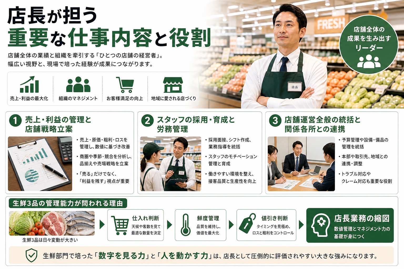 店長が担う重要な仕事内容と役割