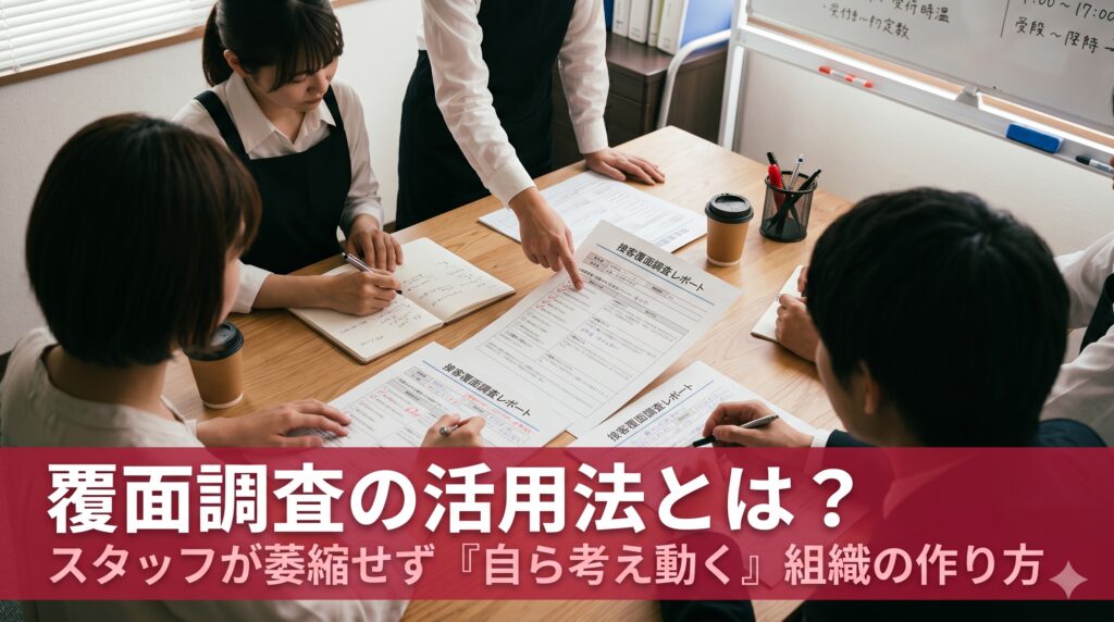 覆面調査の活用法とは？スタッフが萎縮せず「自ら考え動く」組織の作り方