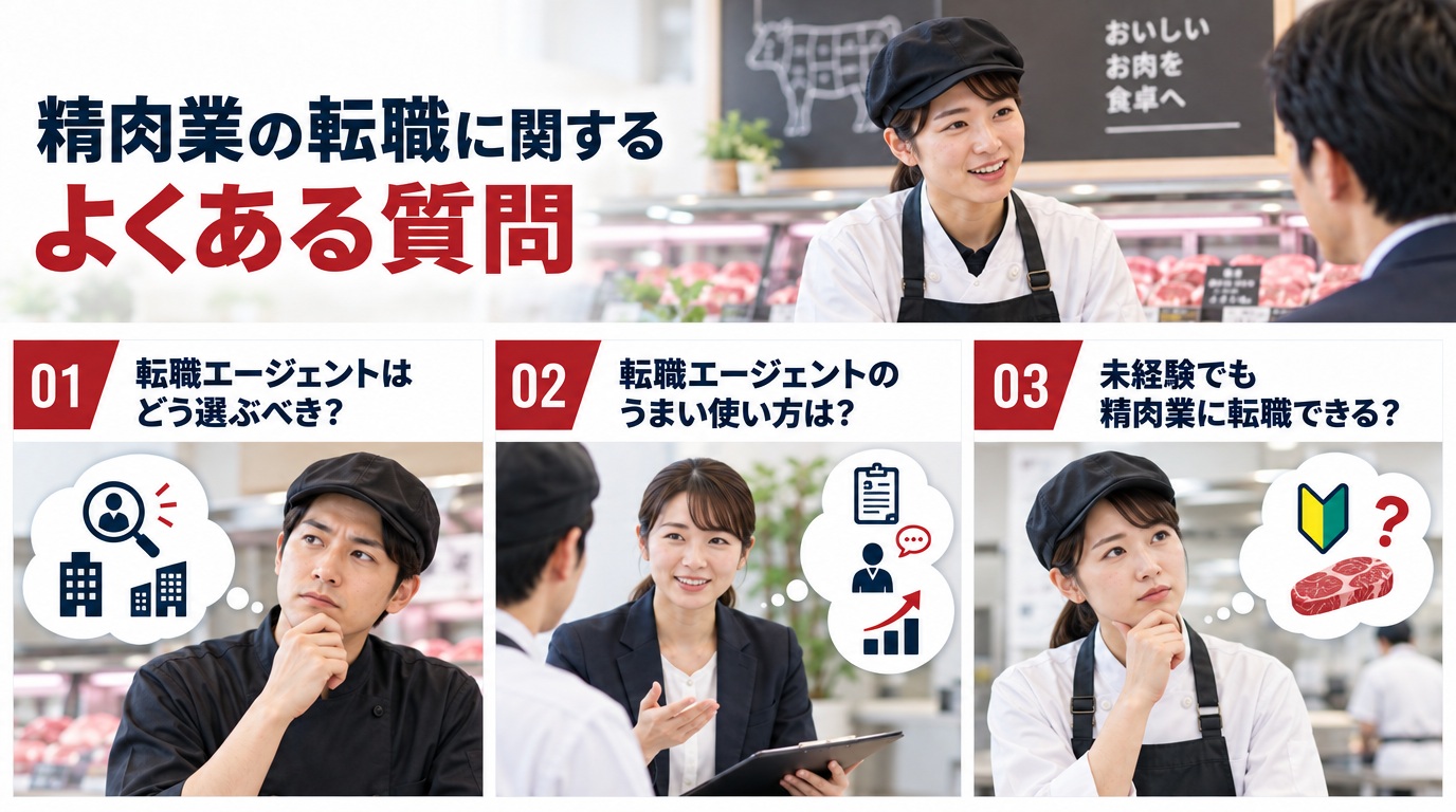 精肉業の転職に関するよくある質問